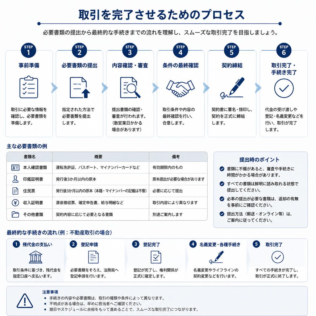 5. 取引の完了までの流れ