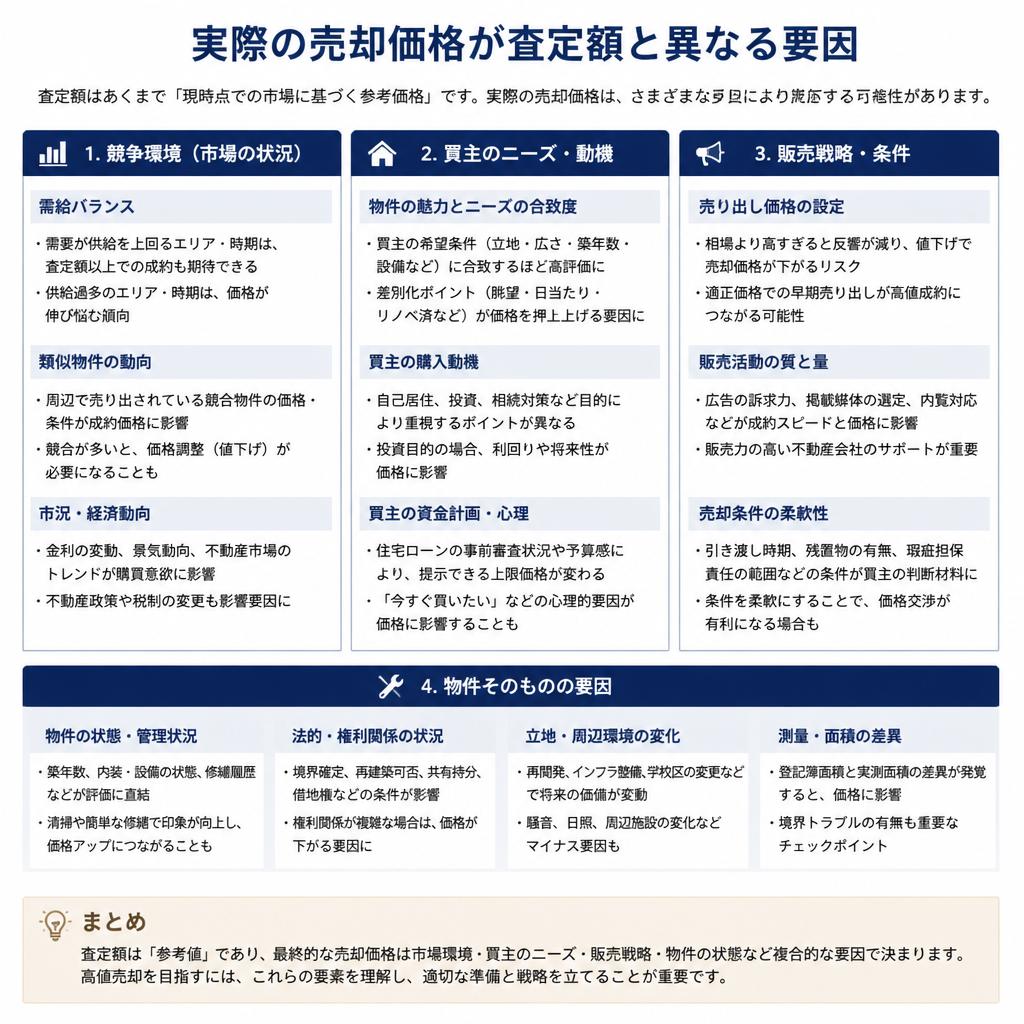 売却価格の要因