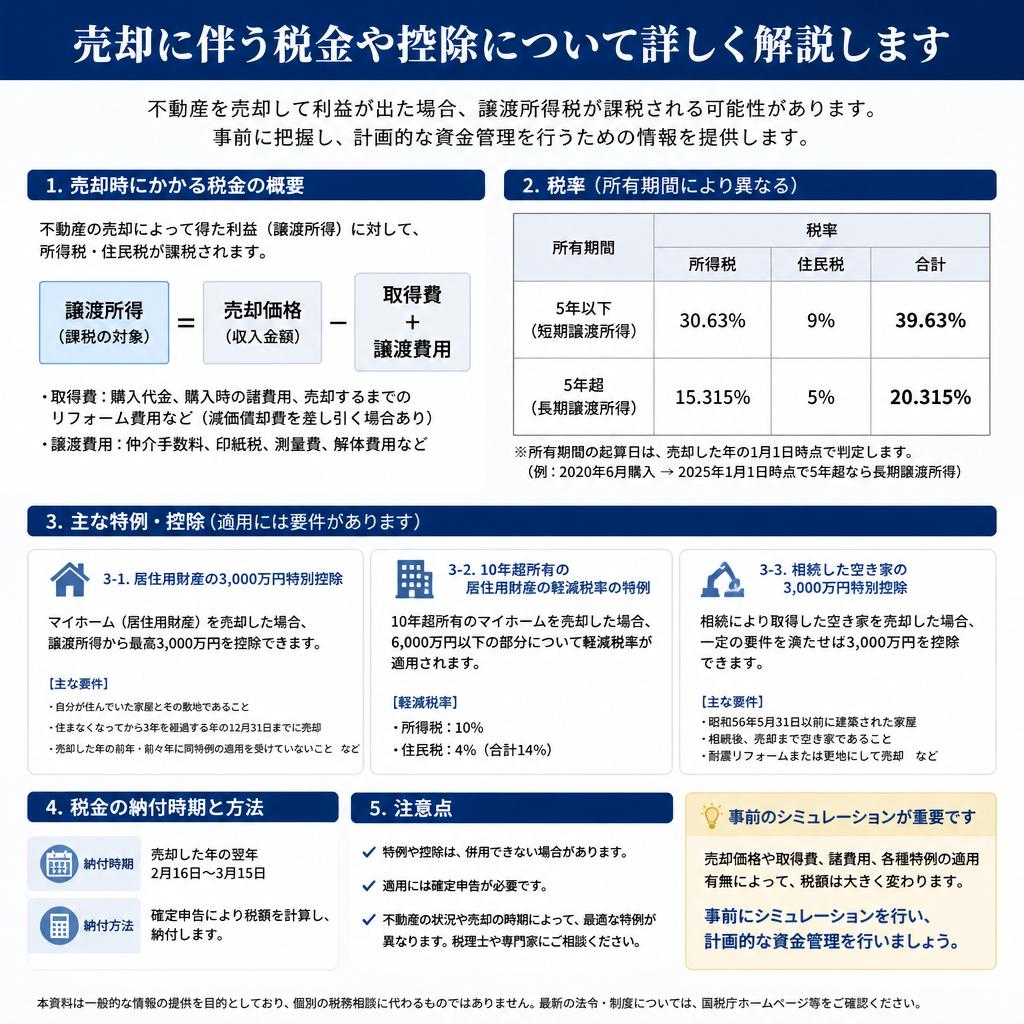 税金と控除：知っておくべき費用