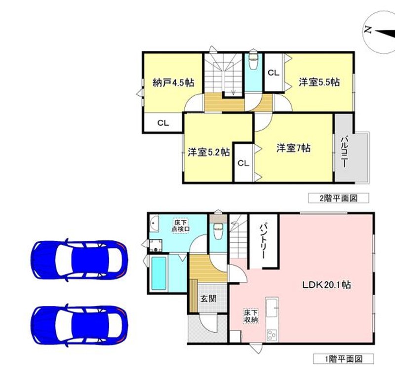 1号地の間取り図