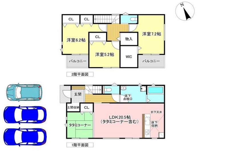 1号棟の間取り図
