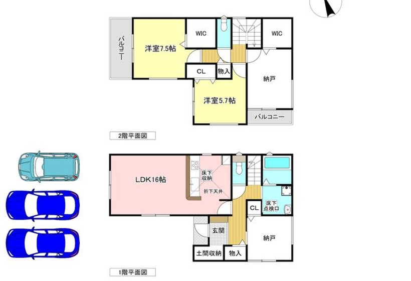 2号棟の間取り図